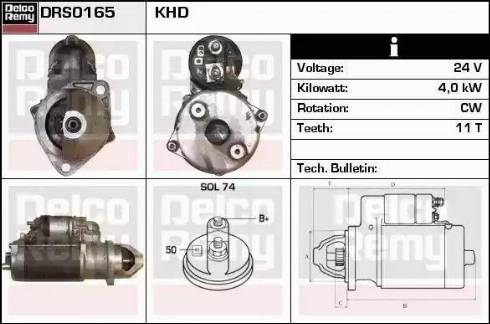 Remy DRS0165 - Стартер autocars.com.ua