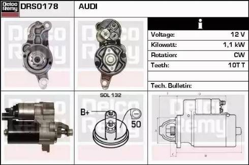 Remy DRS0178 - Стартер autocars.com.ua