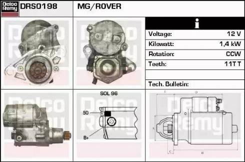 Remy DRS0198 - Стартер autocars.com.ua