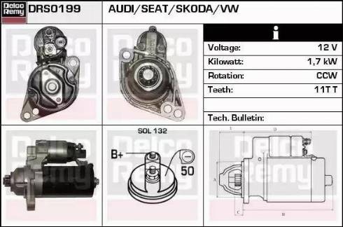 Remy DRS0199 - Стартер autocars.com.ua