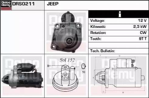 Remy DRS0211 - Стартер autocars.com.ua