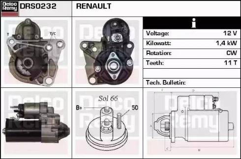 Remy DRS0232 - Стартер autocars.com.ua