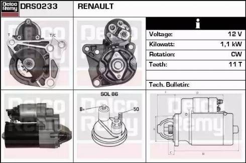 Remy DRS0233 - Стартер avtokuzovplus.com.ua