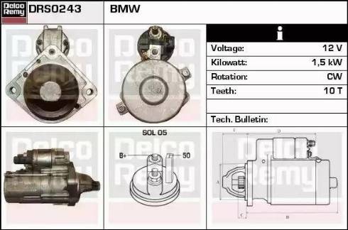 Remy DRS0243 - Стартер autocars.com.ua