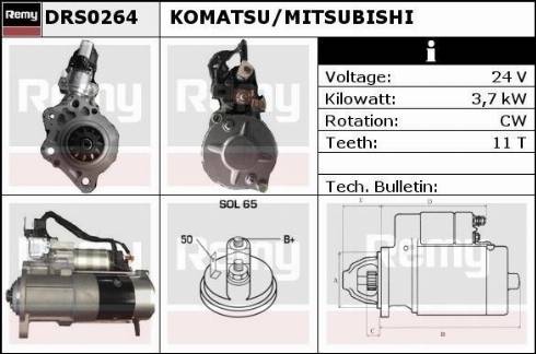 Remy DRS0264 - Стартер autocars.com.ua