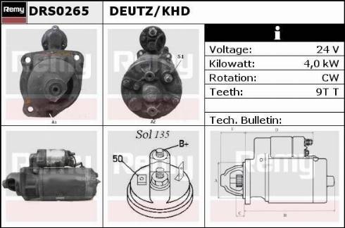 Remy DRS0265 - Стартер autocars.com.ua