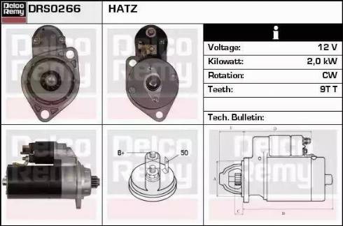 Remy DRS0266 - Стартер autocars.com.ua