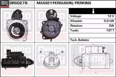 Remy DRS0279 - Стартер autocars.com.ua