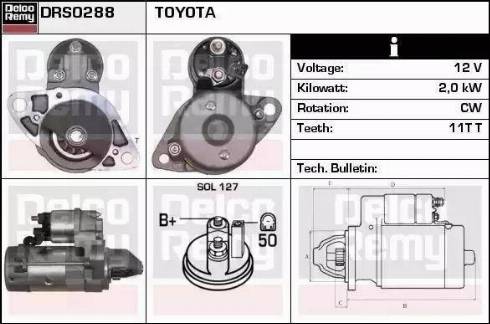 Remy DRS0288 - Стартер autocars.com.ua