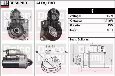 Remy DRS0289 - Стартер autocars.com.ua