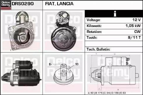 Remy DRS0290 - Стартер autocars.com.ua