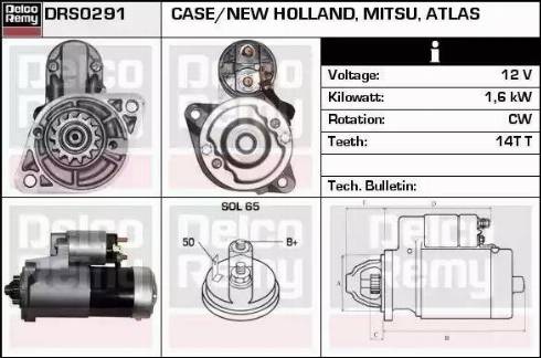 Remy DRS0291 - Стартер autocars.com.ua
