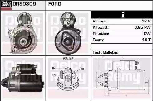 Remy DRS0300 - Стартер autocars.com.ua