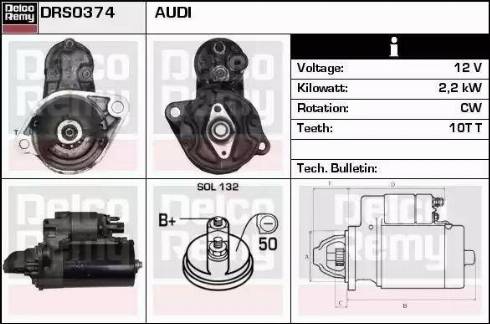 Remy DRS0374 - Стартер autocars.com.ua