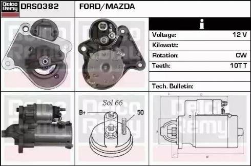 Remy DRS0382 - Стартер autocars.com.ua