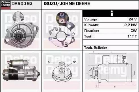 Remy DRS0393 - Стартер autocars.com.ua