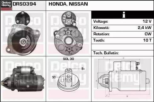 Remy DRS0394 - Стартер autodnr.net