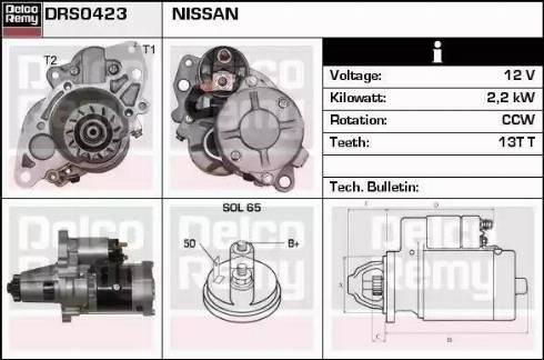 Remy DRS0423 - Стартер autocars.com.ua