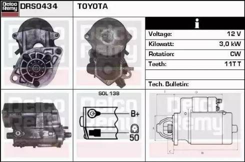 Remy DRS0434 - Стартер autocars.com.ua