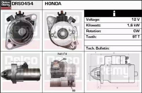 Remy DRS0454 - Стартер autocars.com.ua