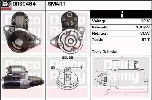 Remy DRS0484 - Стартер autocars.com.ua