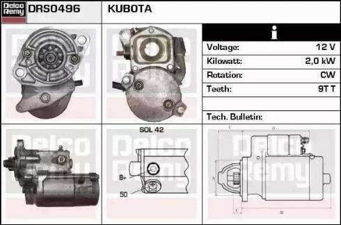 Remy DRS0496 - Стартер autocars.com.ua