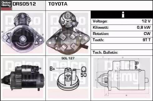 Remy DRS0512 - Стартер autocars.com.ua