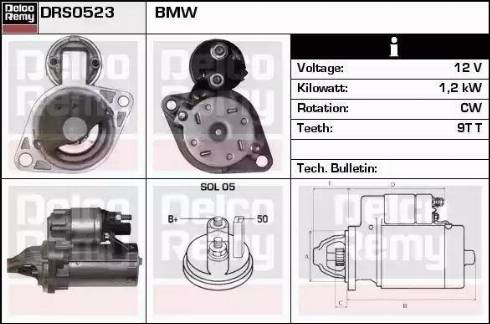 Remy DRS0523 - Стартер autocars.com.ua