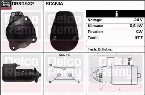 Remy DRS0532 - Стартер autocars.com.ua