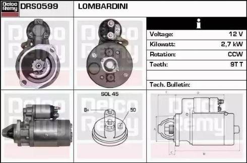 Remy DRS0599 - Стартер autocars.com.ua