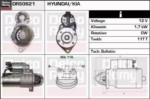 Remy DRS0621 - Стартер autocars.com.ua