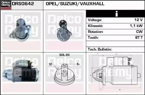 Remy DRS0642 - Стартер autocars.com.ua