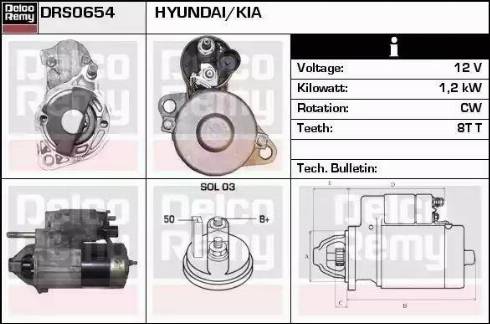 Remy DRS0654 - Стартер autocars.com.ua