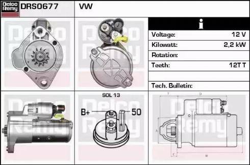 Remy DRS0677 - Стартер autocars.com.ua