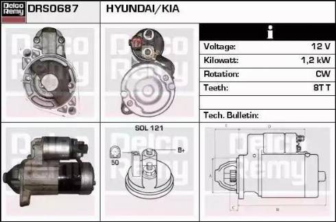 Remy DRS0687 - Стартер autocars.com.ua