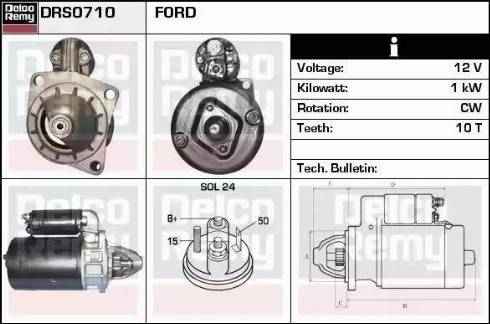 Remy DRS0710 - Стартер autocars.com.ua