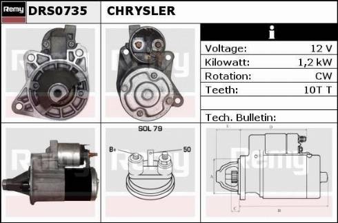 Remy DRS0735 - Стартер autocars.com.ua