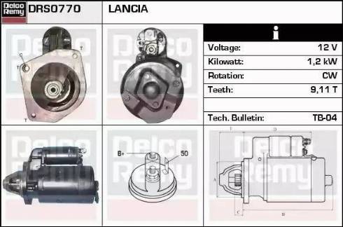 Remy DRS0770 - Стартер autocars.com.ua