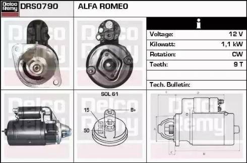 Remy DRS0790 - Стартер autocars.com.ua