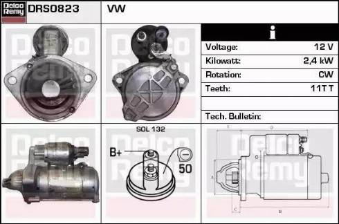 Remy DRS0823 - Стартер autocars.com.ua