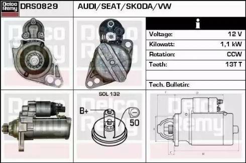 Remy DRS0829 - Стартер autodnr.net