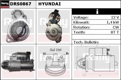Remy DRS0867 - Стартер autocars.com.ua