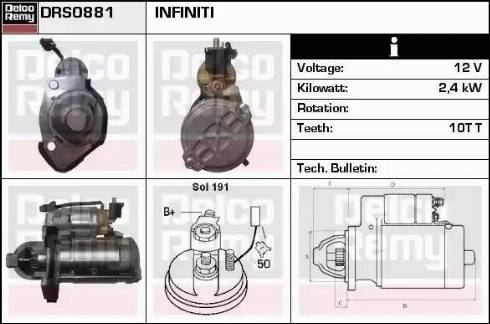 Remy DRS0881 - Стартер autocars.com.ua