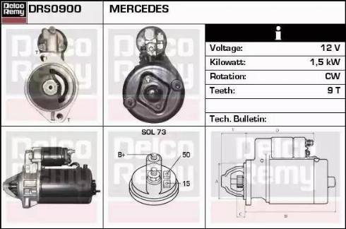 Remy DRS0900 - Стартер autocars.com.ua