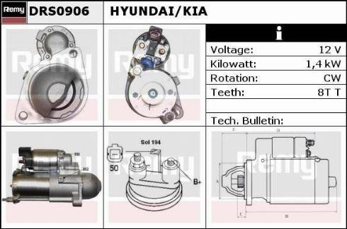 Remy DRS0906 - Стартер autocars.com.ua