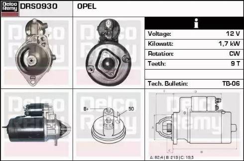 Remy DRS0930 - Стартер autocars.com.ua