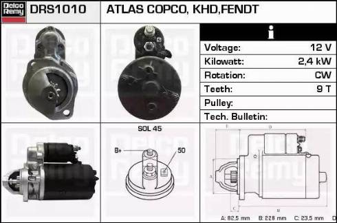 Remy DRS1010 - Стартер autocars.com.ua