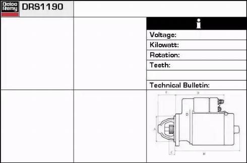 Remy DRS1190 - Стартер autocars.com.ua