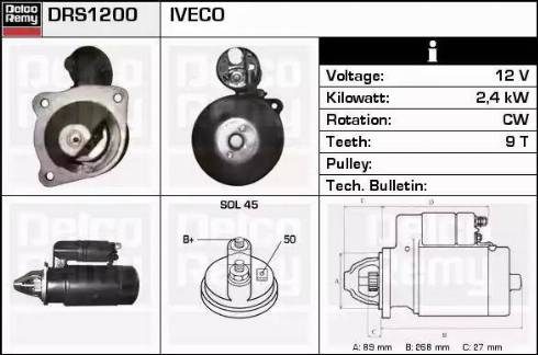 Remy DRS1200 - Стартер autocars.com.ua