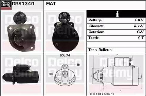 Remy DRS1340 - Стартер autocars.com.ua